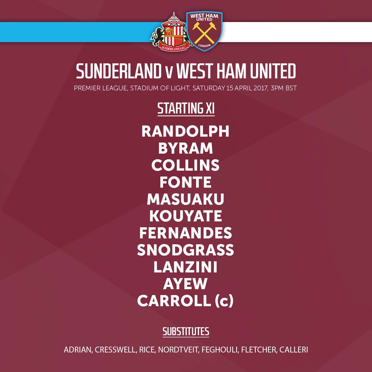 Sunderland West Ham
